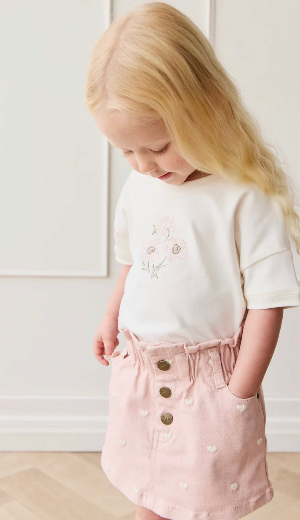 Jamie Kay - Briella Skirt - Petite Heart Peach