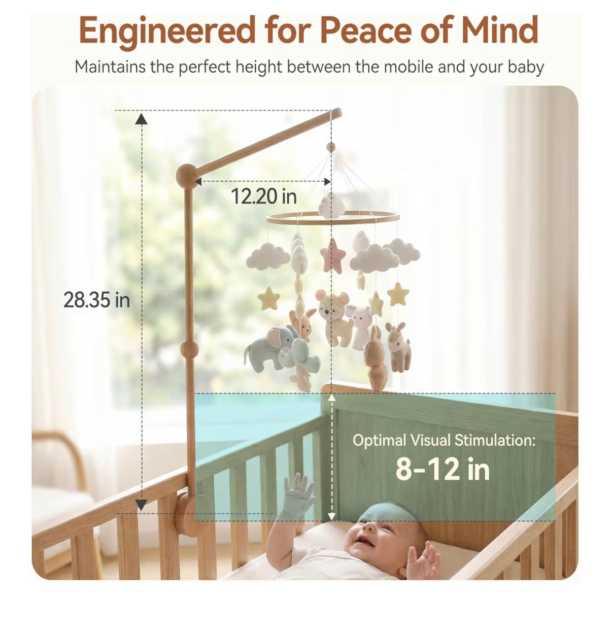 Hi Baby Monment - Crib Mounted Mobile Arm