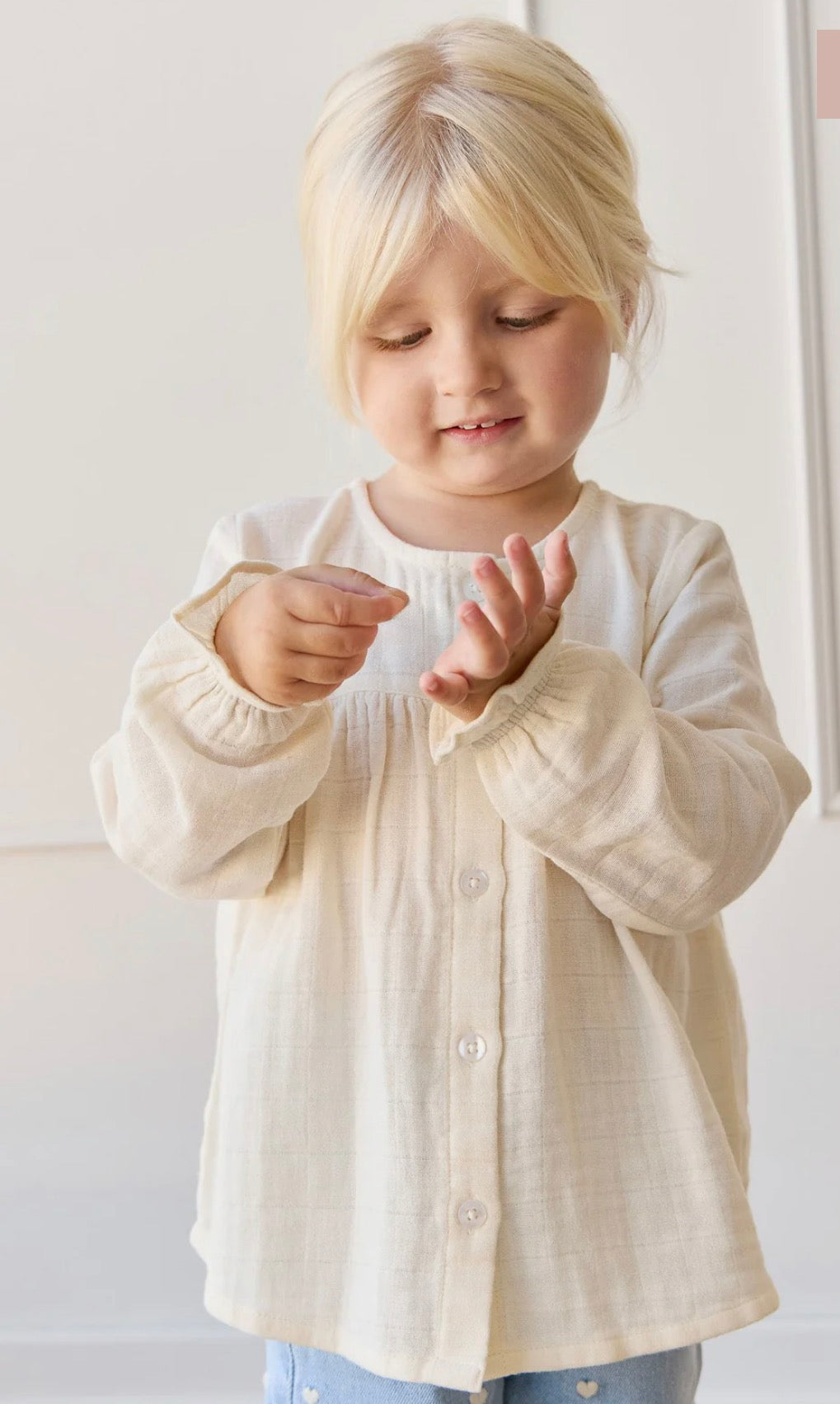 Jamie Kay - Organic Cotton Muslin Eloise Top - Parchment