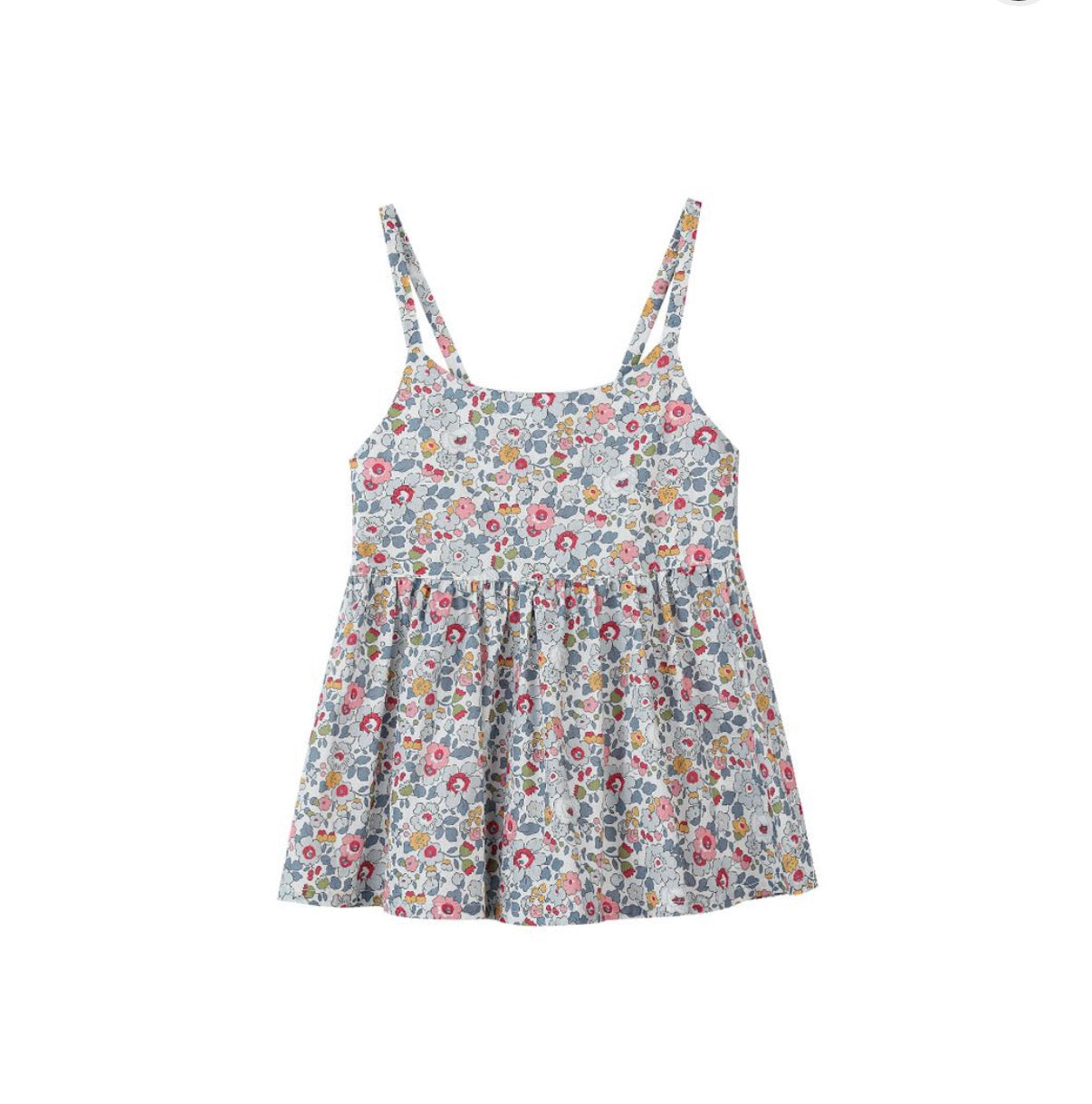 Vignette - Katie Top - Blue Retro Floral