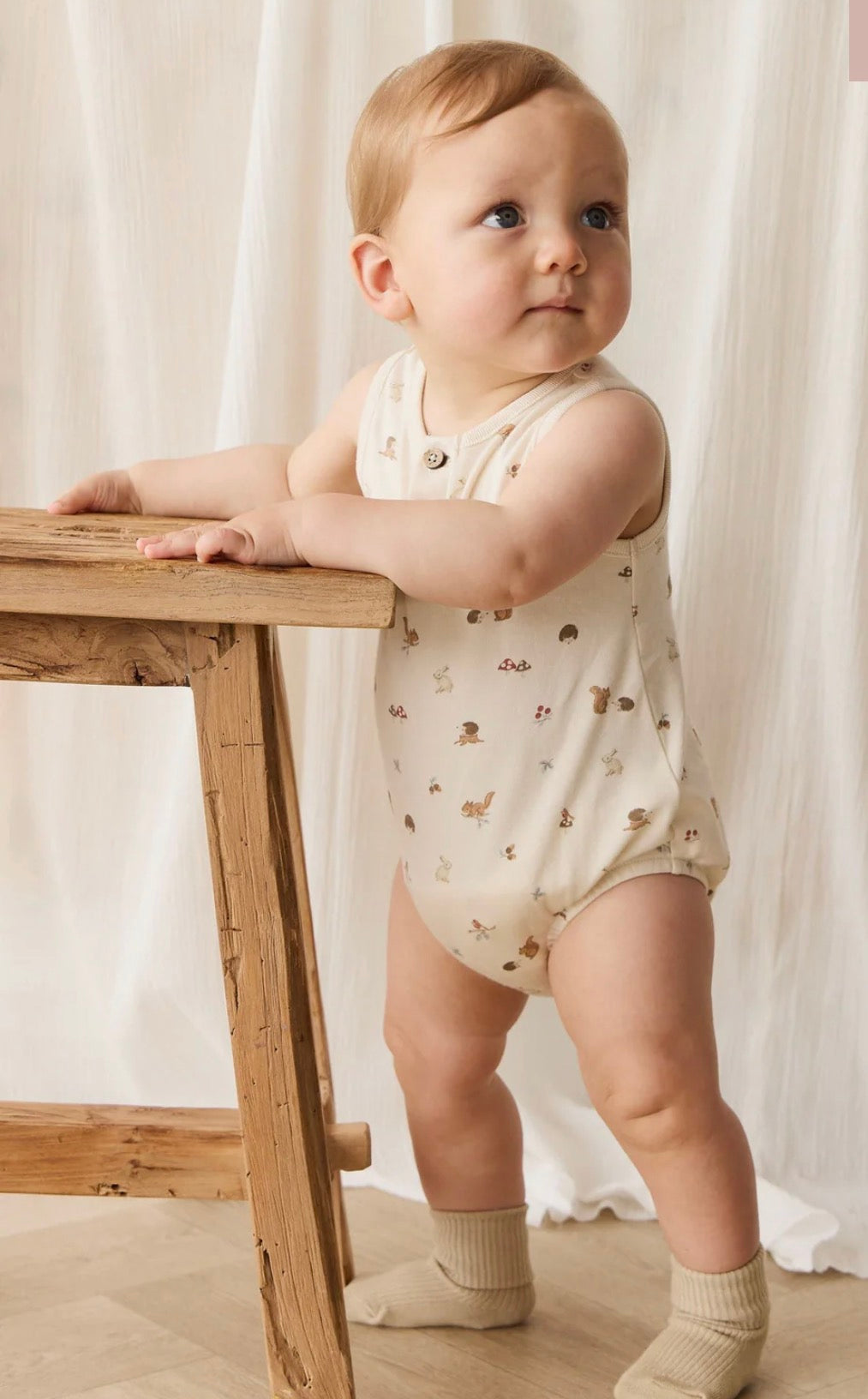 Jamie Kay - Organic Cotton Archie Playsuit - Forest Gathering