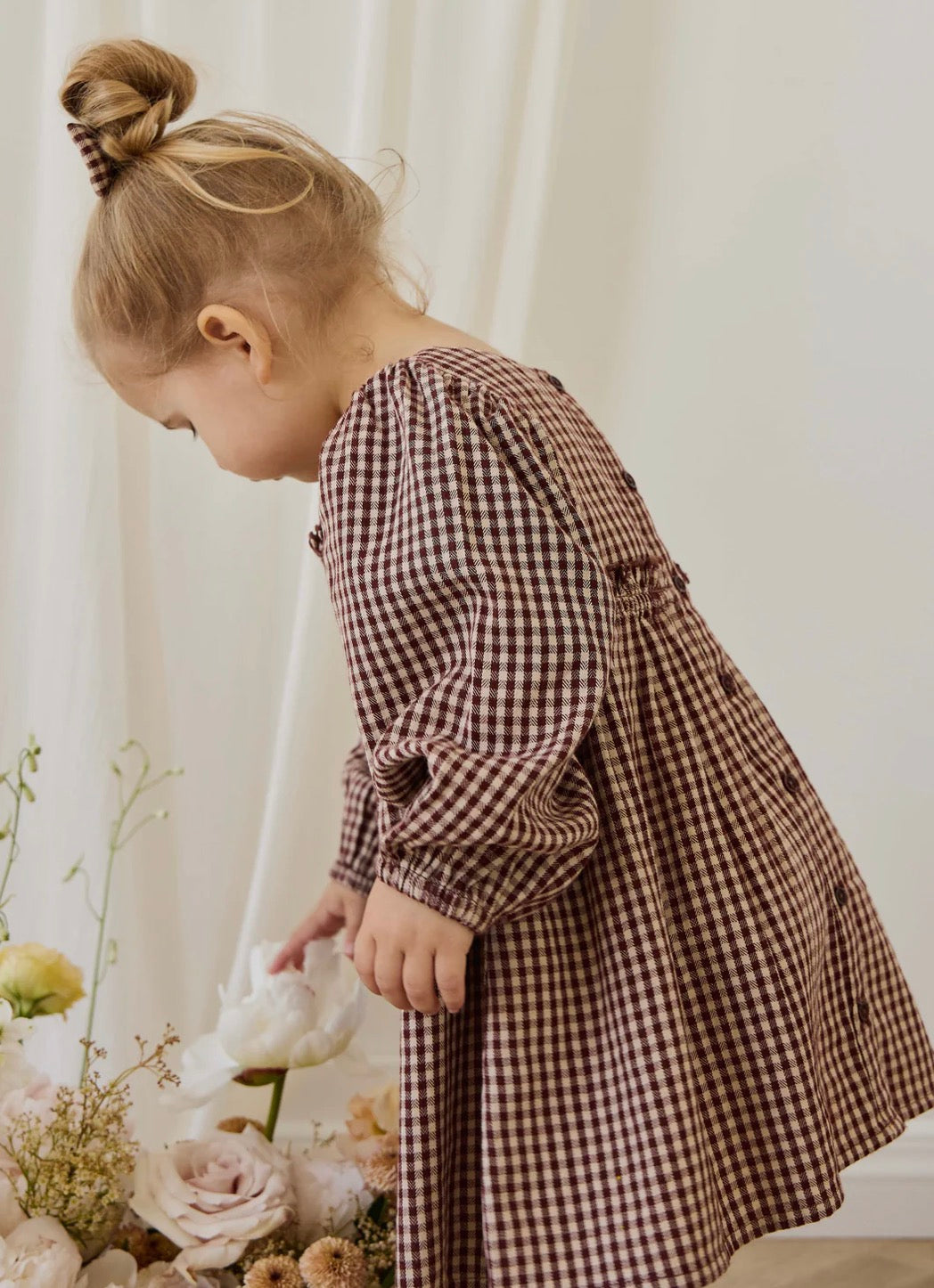 Jamie Kay - Organic Cotton Cecile Dress - Cinnamon Gingham