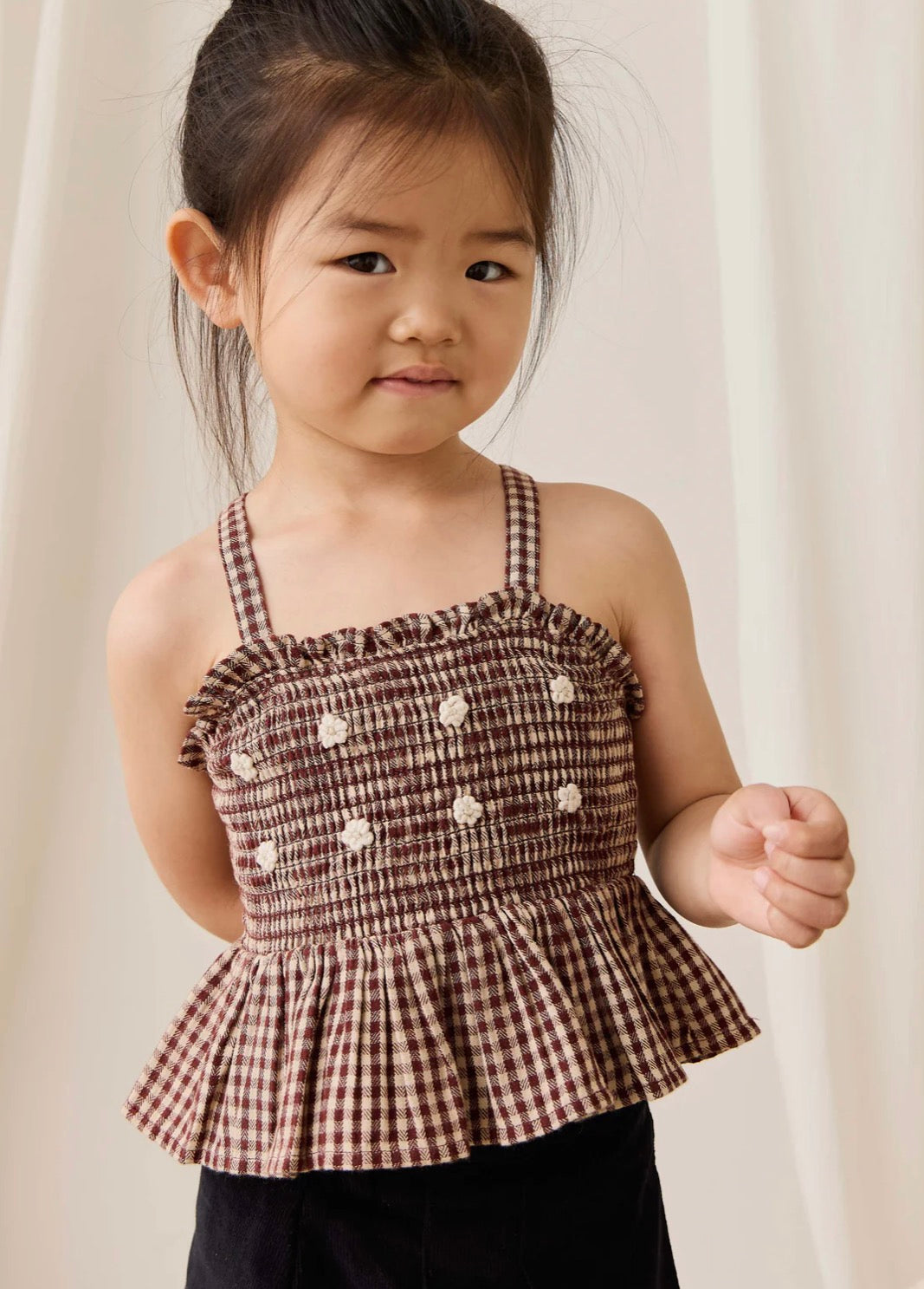 Jamie Kay - Organic Cotton Auden Top - Cinnamon Gingham