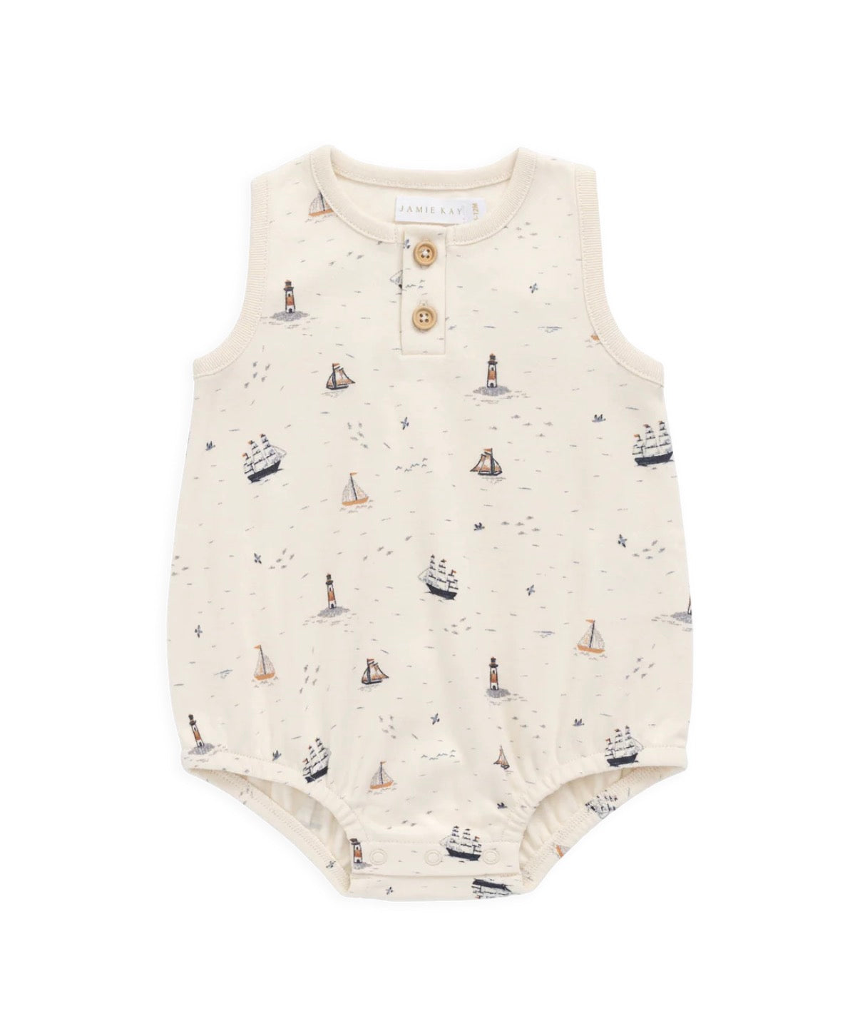 Jamie Kay - Organic Cotton Archie Playsuit- Sailing Day
