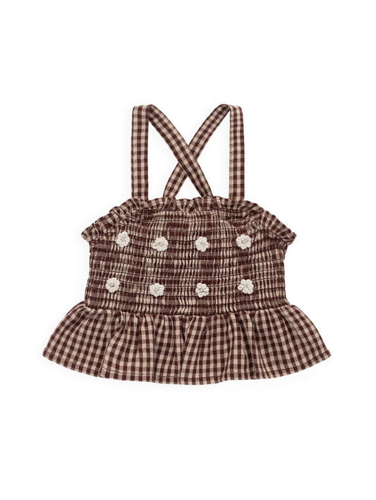 Jamie Kay - Organic Cotton Auden Top - Cinnamon Gingham