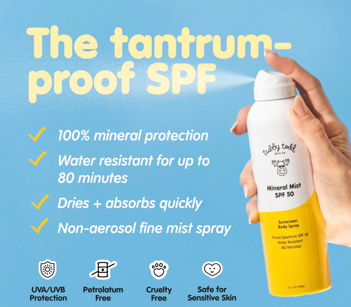 Tubby Todd Bath Co. - Mineral Mist SPF 50 Sunscreen