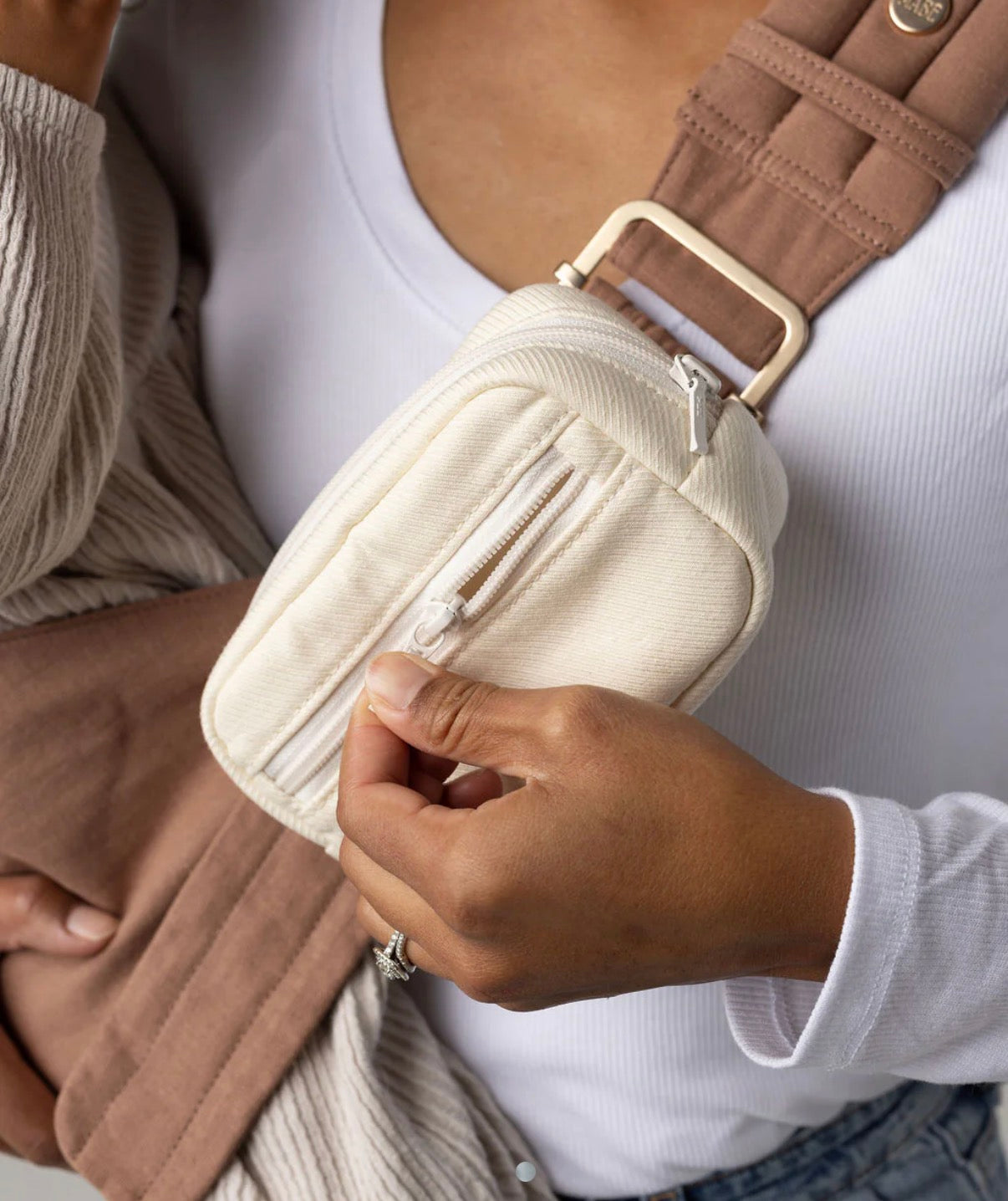 Mabē - The Monarch Accessory Bag - Natural Ivory