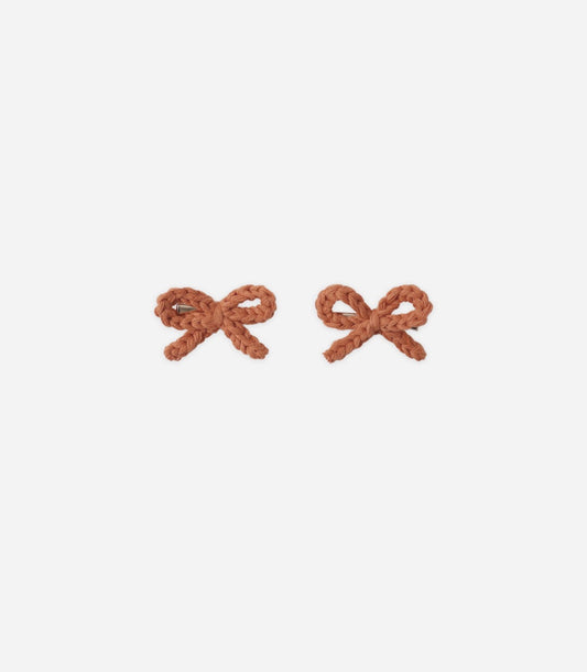 Rylee + Cru - Crochet Bow Clips - Poppy