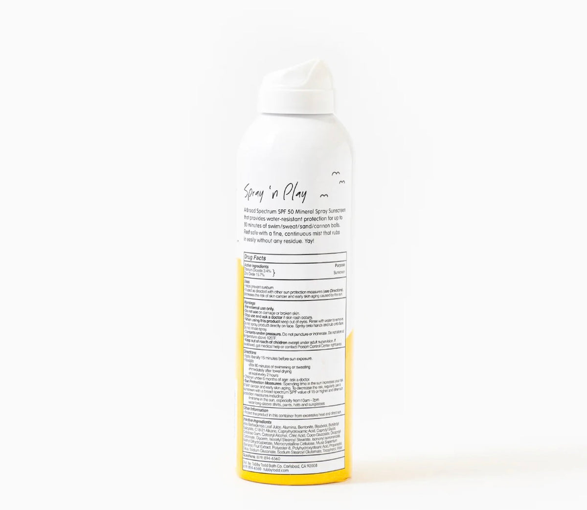Tubby Todd Bath Co. - Mineral Mist SPF 50 Sunscreen