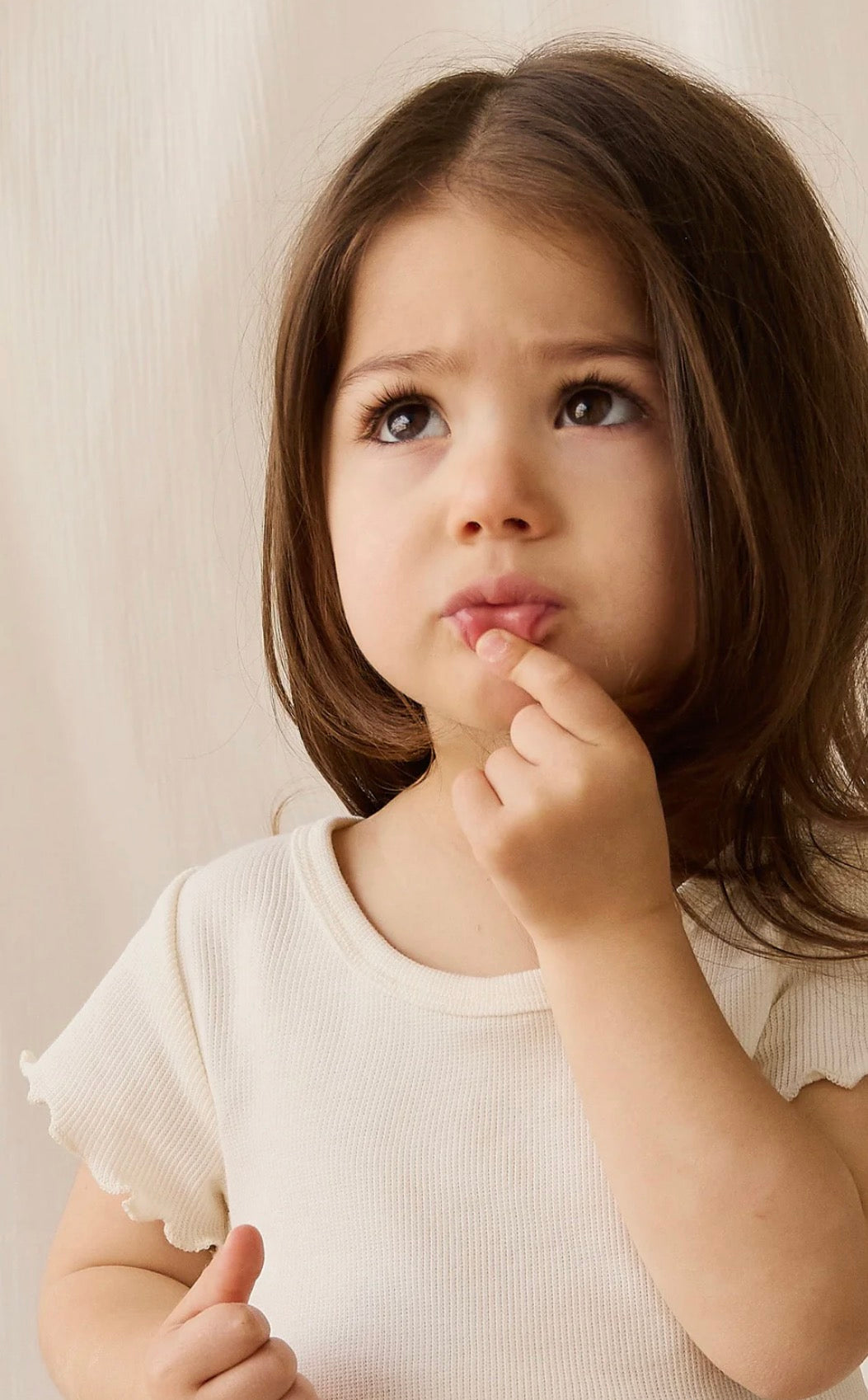 Jamie Kay - Fine Rib Cotton Ines Top - Parchment