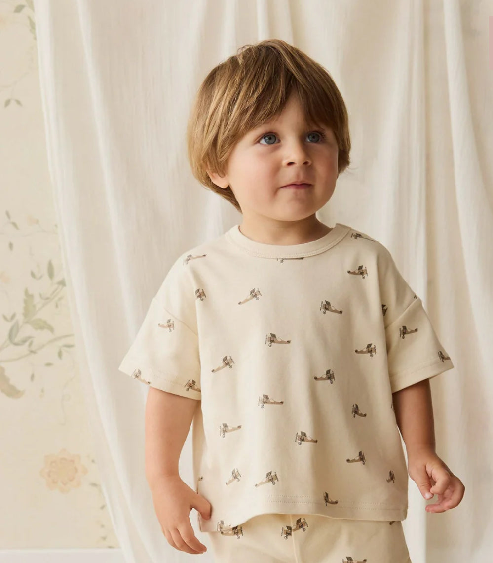 Jamie Kay - Pima Cotton Wesley Tee - Fly High Vanilla Cream