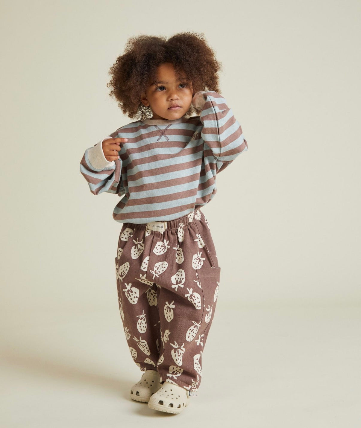 Claude & Co - Rue Choc Stripe Long Sleeve Tee