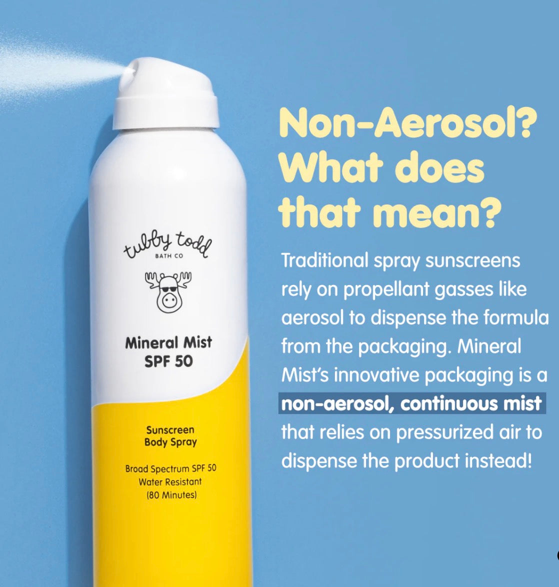 Tubby Todd Bath Co. - Mineral Mist SPF 50 Sunscreen