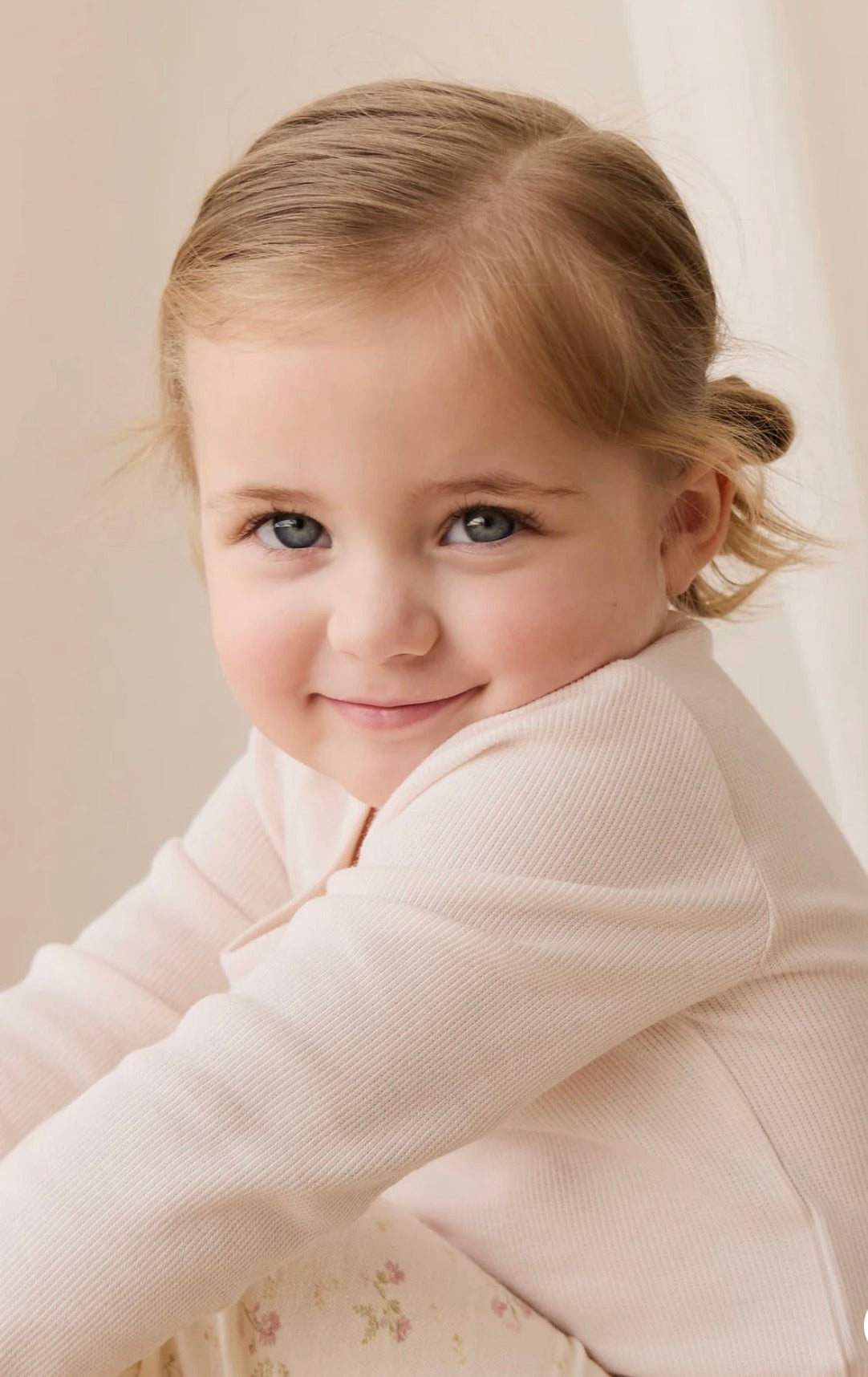 Jamie Kay - Fine Rib Cotton Agathe Top - Blushed Rose