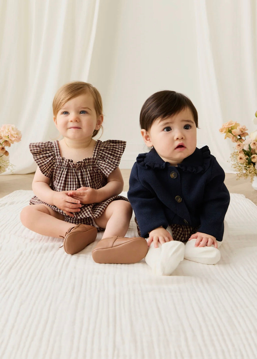 Jamie Kay - Organic Cotton Harriette Playsuit - Cinnamon Gingham