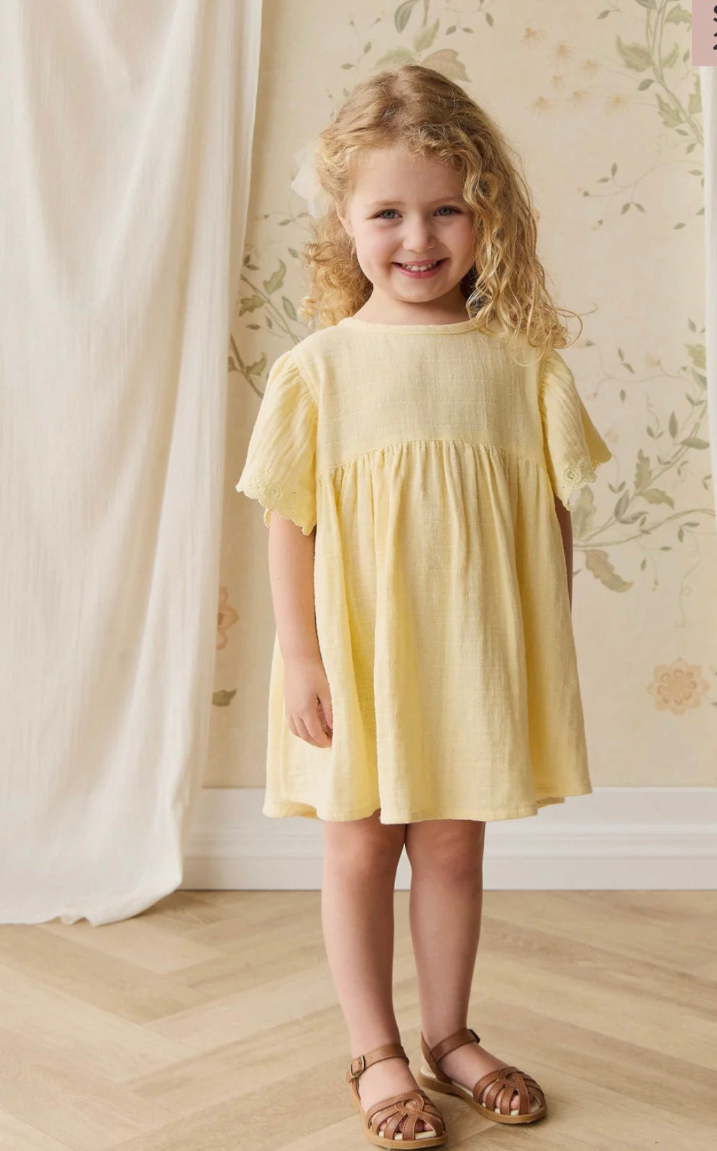 Jamie Kay - Organic Cotton Muslin Phillipa Dress - Sunshine