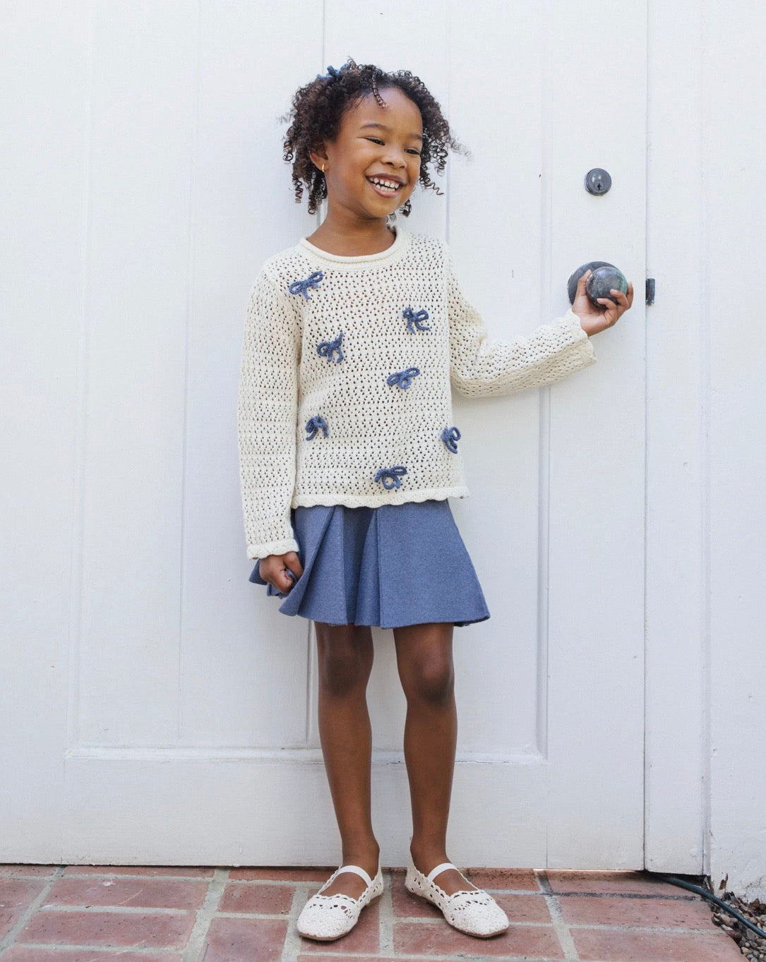 Rylee + Cru - Crochet Knit Pullover Bow