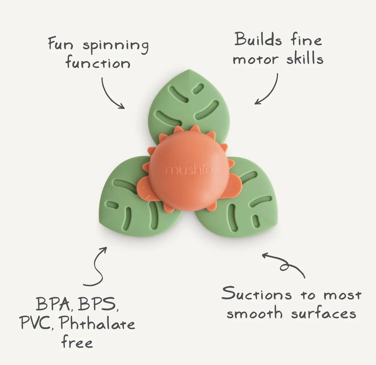 Mushie - Suction Spinner Toy