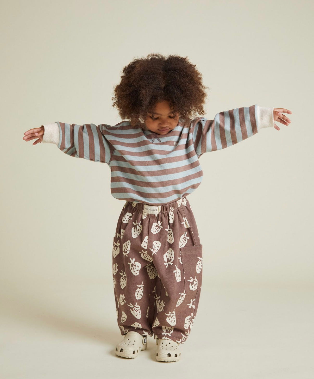 Claude & Co - Rue Choc Stripe Long Sleeve Tee