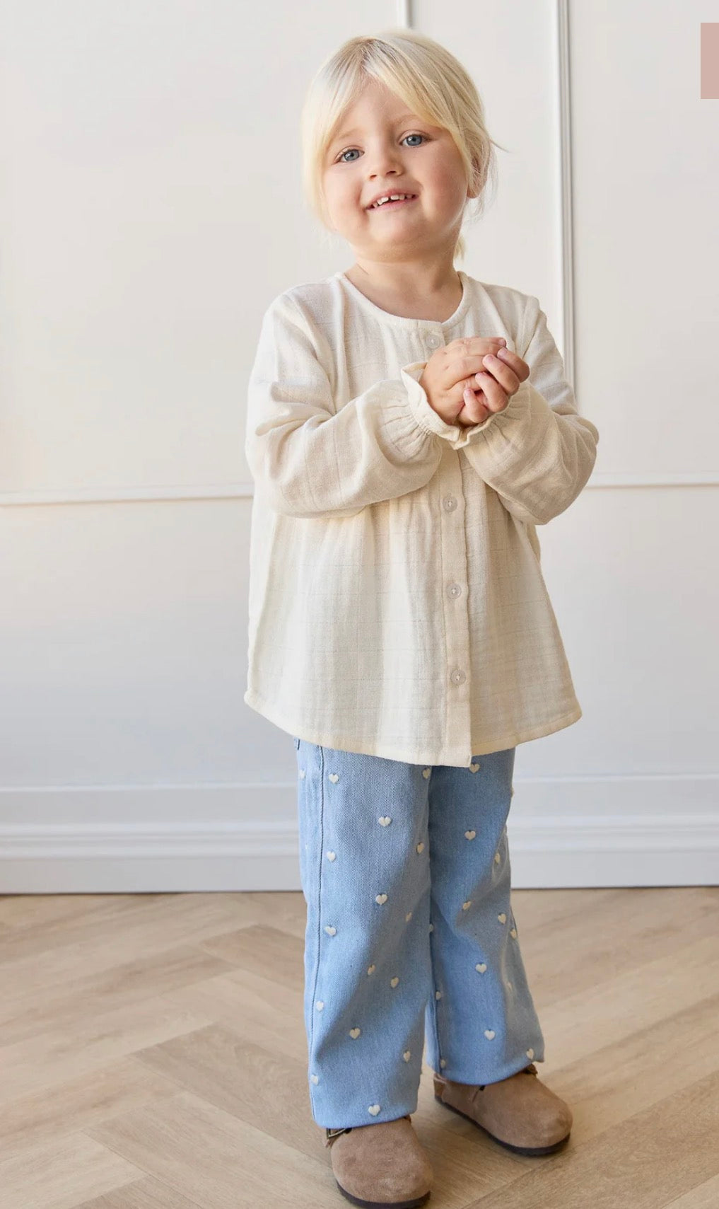 Jamie Kay - Organic Cotton Muslin Eloise Top - Parchment