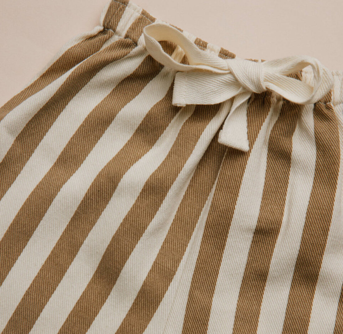 Claude & Co - Harper Hazelnut Stripe Short