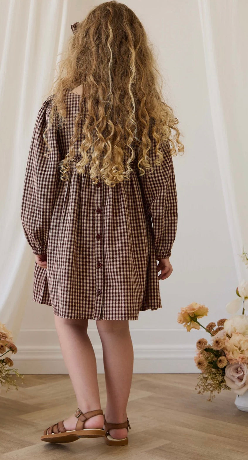 Jamie Kay - Organic Cotton Cecile Dress - Cinnamon Gingham
