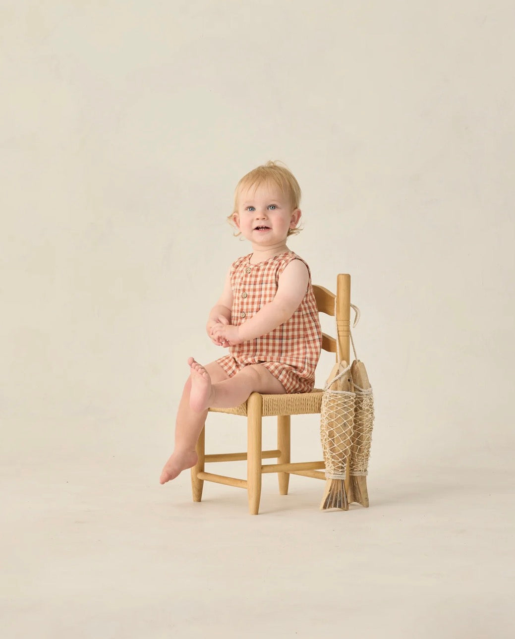 Rylee + Cru - Maverick Romper - Poppy Gingham