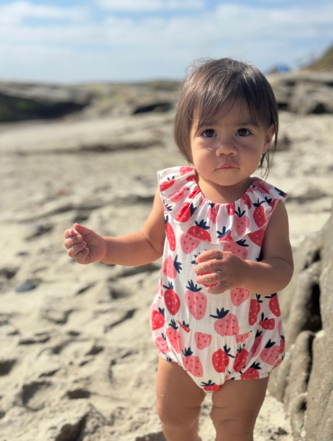 Vignette - Taylor Bubble Romper - Strawberries