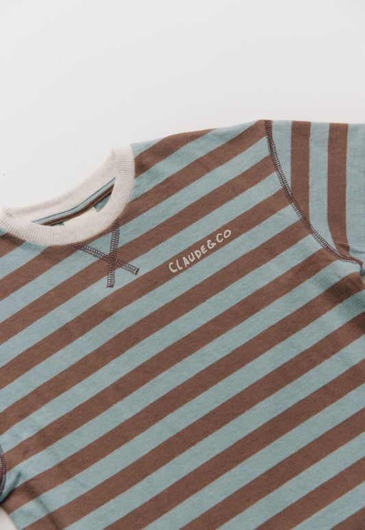 Claude & Co - Rue Choc Stripe Long Sleeve Tee