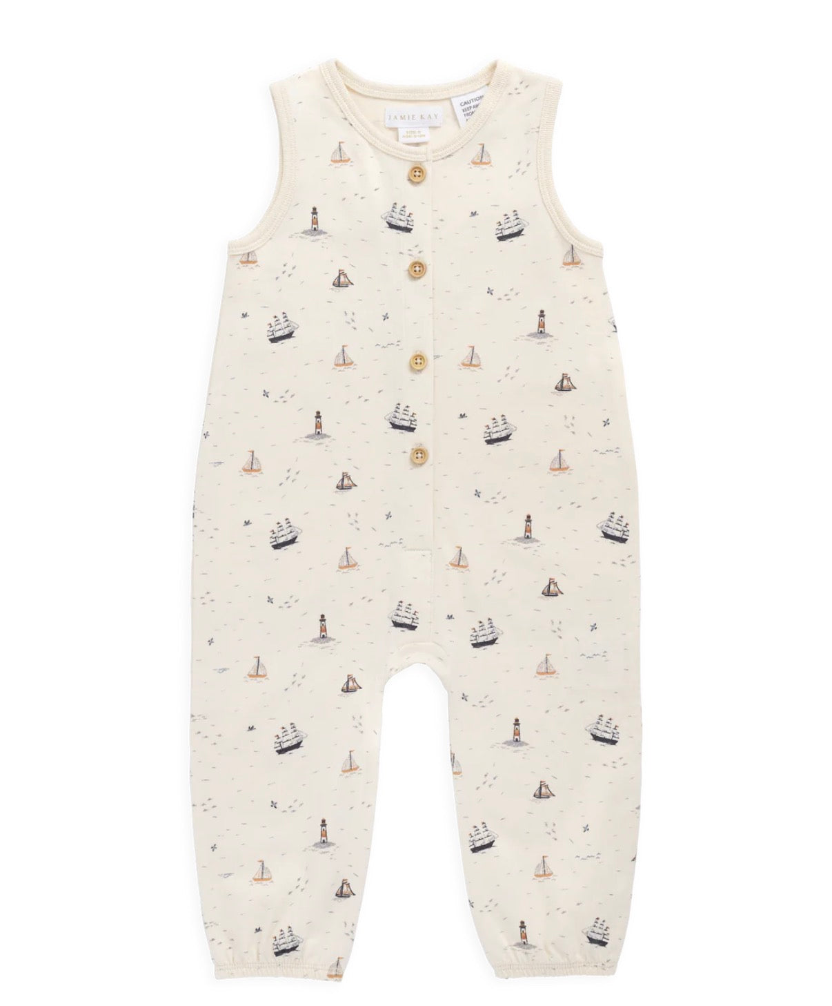 Jamie Kay - Organic Cotton Rupert Onepiece - Sailing Day