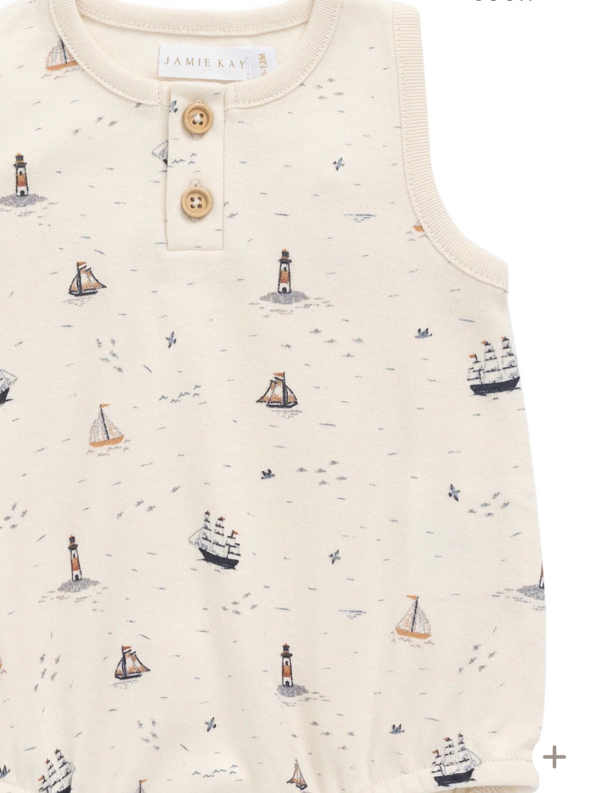 Jamie Kay - Organic Cotton Archie Playsuit- Sailing Day