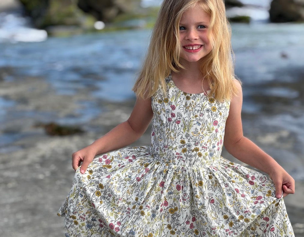 Vignette - Tilly Dress - Yellow Meadow Floral