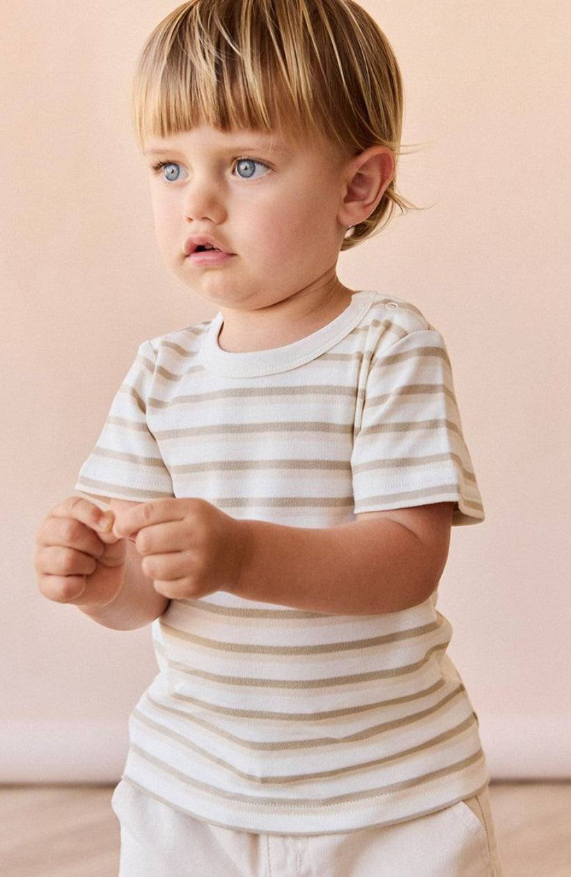 Jamie Kay - Pima Cotton Willem Tee - Sundrenched Stripe