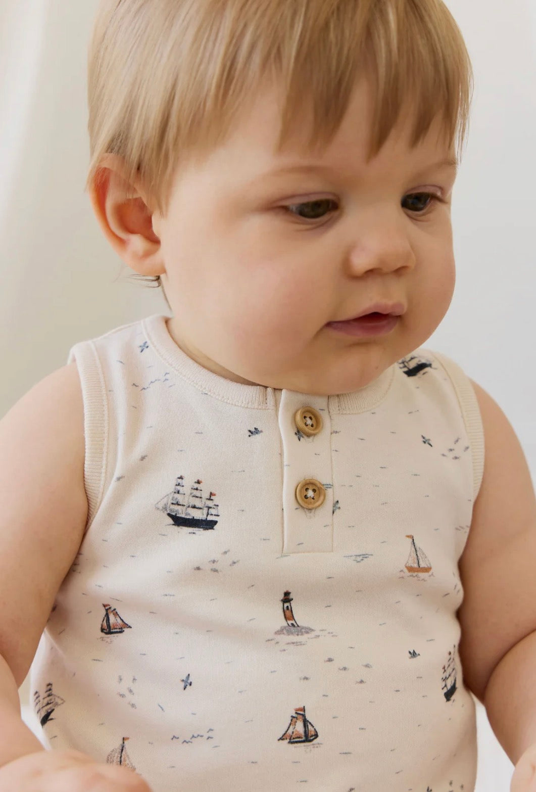 Jamie Kay - Organic Cotton Archie Playsuit- Sailing Day