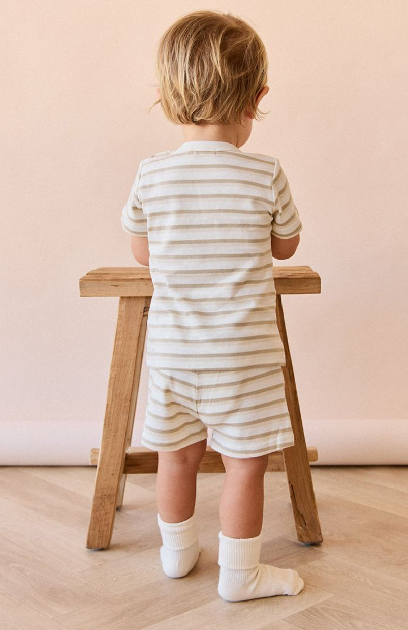 Jamie Kay - Pima Cotton Willem Short - Sundrenched Stripe
