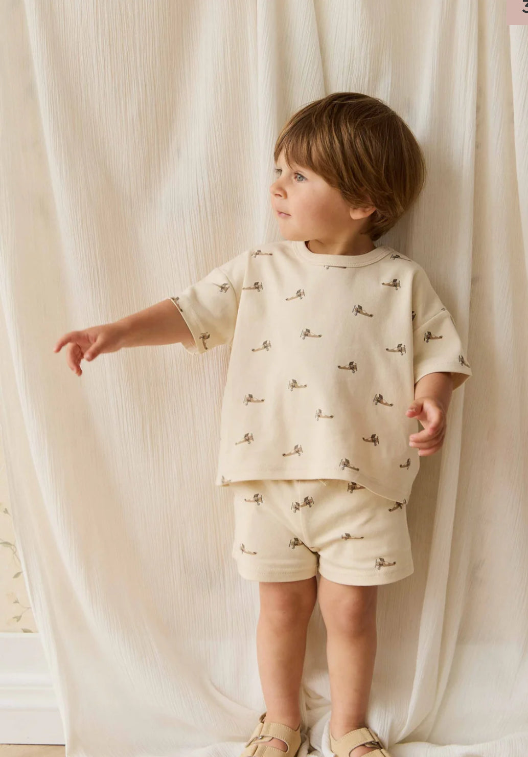 Jamie Kay - Pima Cotton Wesley Tee - Fly High Vanilla Cream