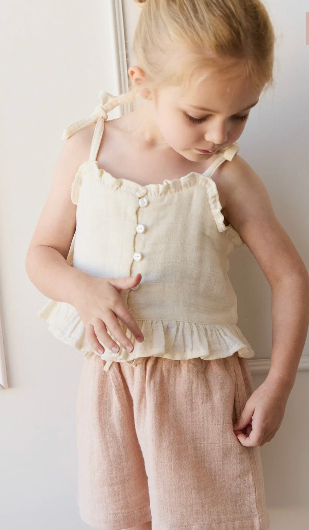 Jamie Kay - Organic Cotton Muslin Elodie Short - Chalky Pink