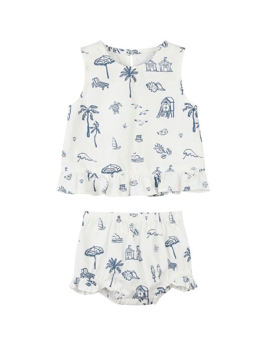 Vignette - Sierra Set - Navy Beach Scene