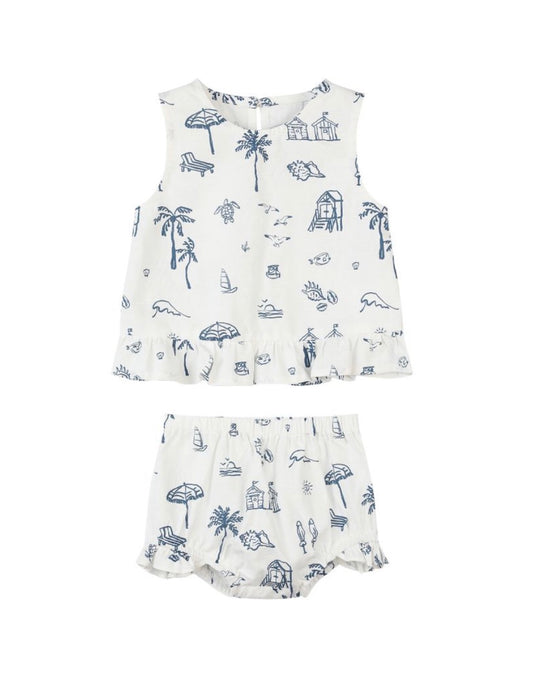 Vignette - Sierra Set - Navy Beach Scene