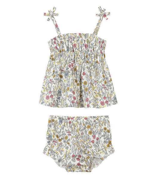 Vignette - Cassidy Romper Set - Yellow Meadow Floral