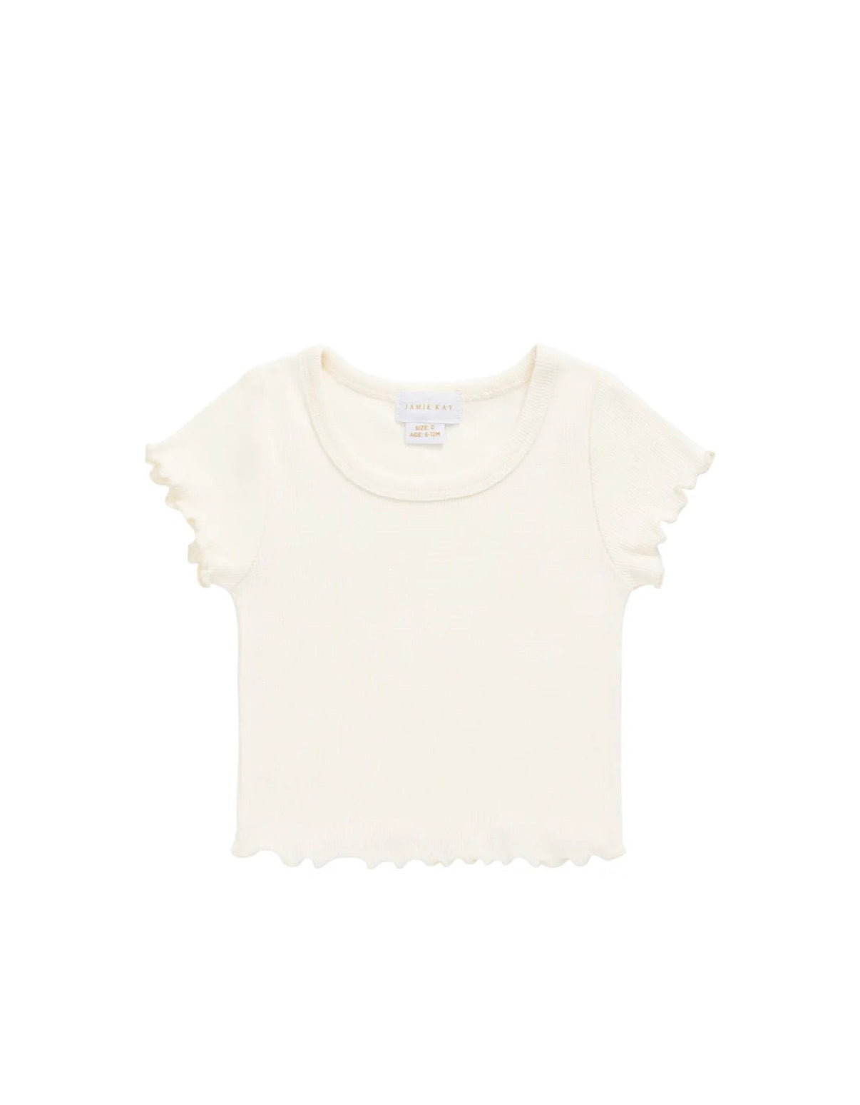 Jamie Kay - Fine Rib Cotton Ines Top - Parchment