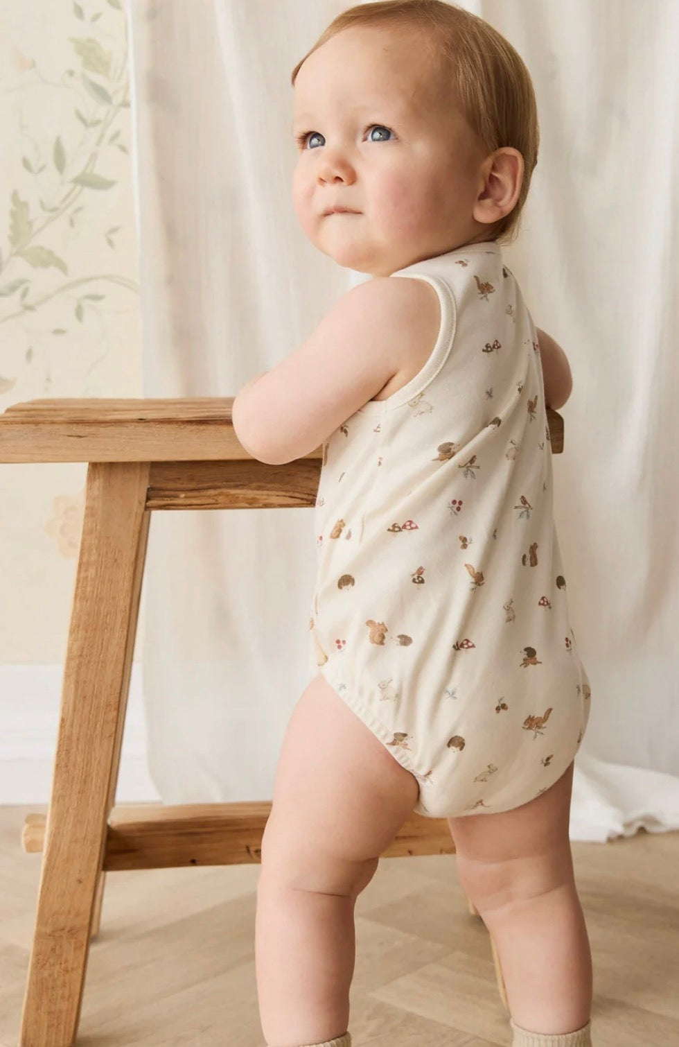 Jamie Kay - Organic Cotton Archie Playsuit - Forest Gathering