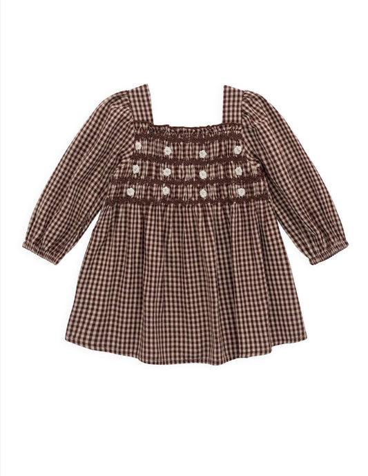 Jamie Kay - Organic Cotton Cecile Dress - Cinnamon Gingham