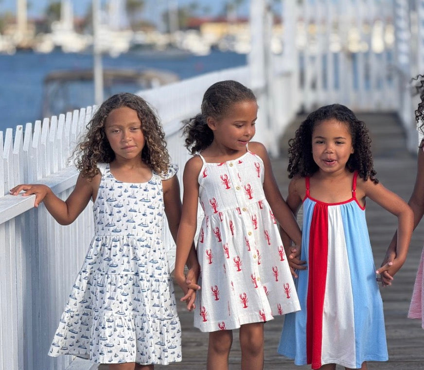 Vignette - Brooklyn Dress - White Lobster