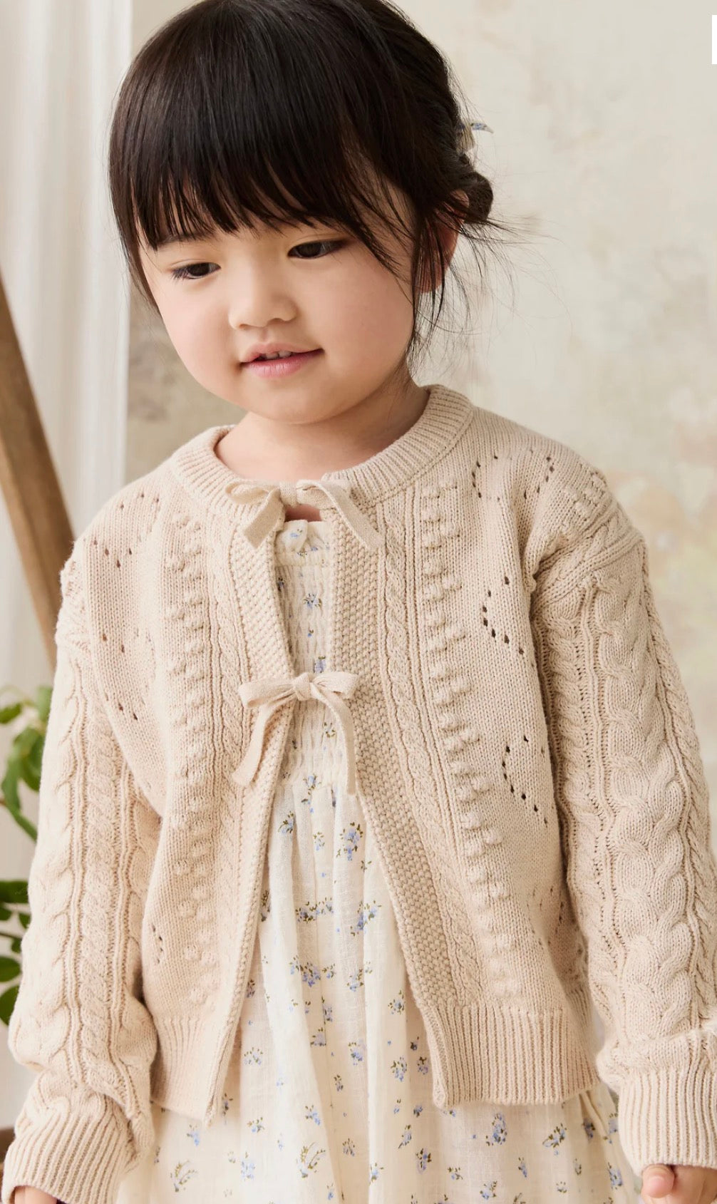 Jamie Kay - Josephine Cardigan - Light Oatmeal Marle