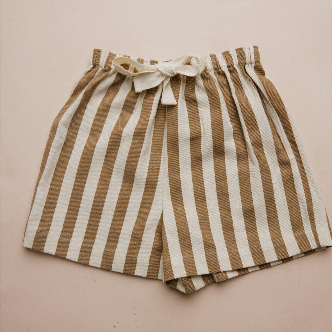 Claude & Co - Harper Hazelnut Stripe Short