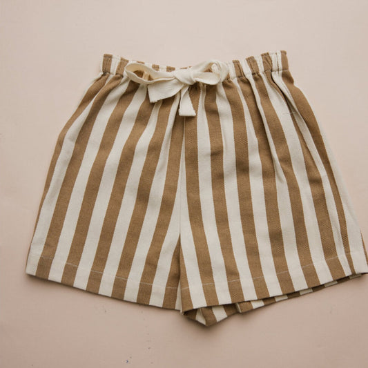 Claude & Co - Harper Hazelnut Stripe Short