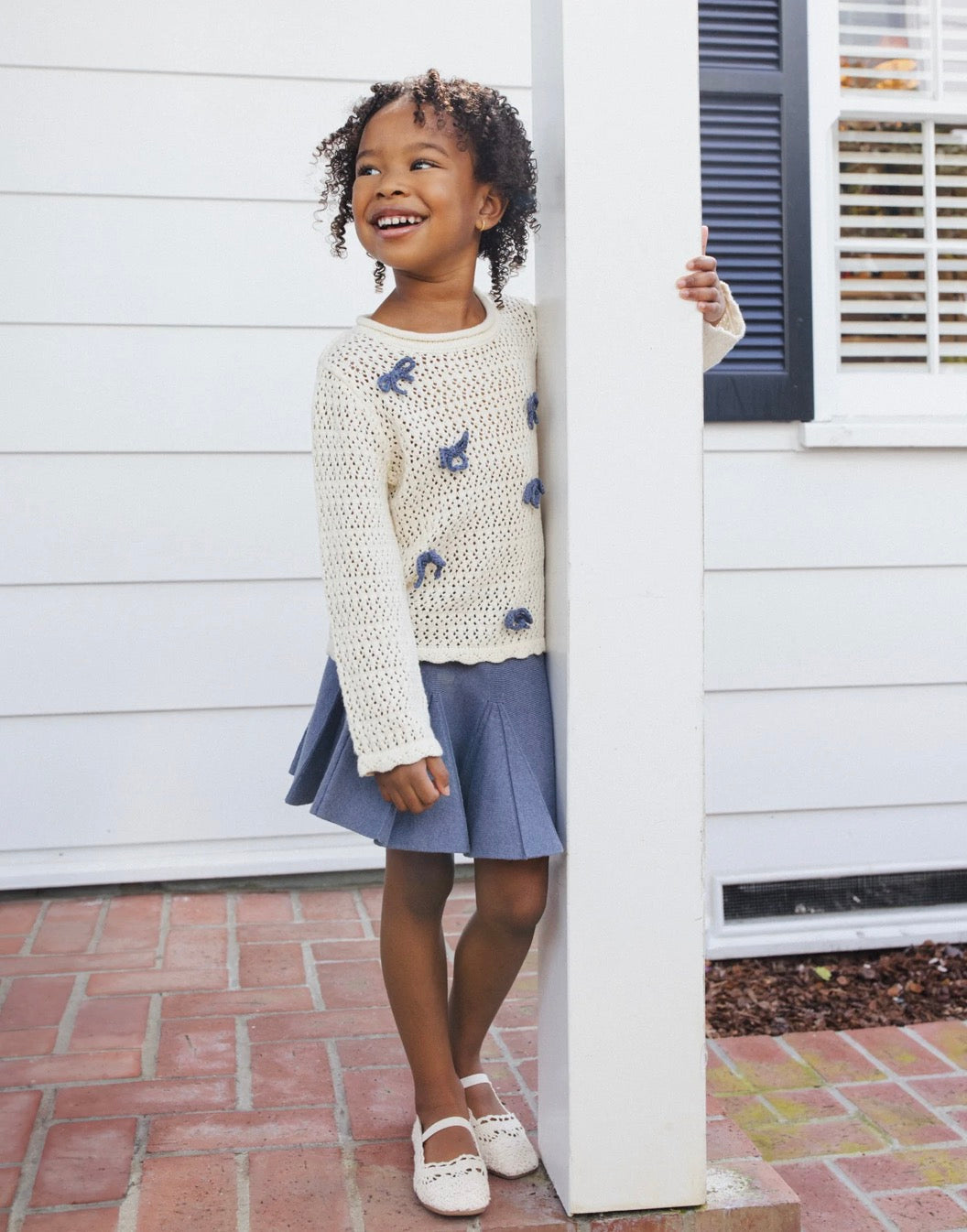 Rylee + Cru - Crochet Knit Pullover Bow