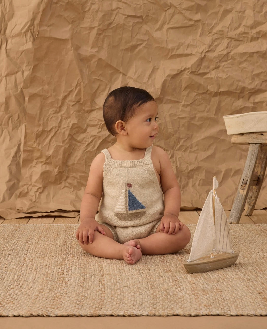 Rylee + Cru - Fisher Romper Sailboat