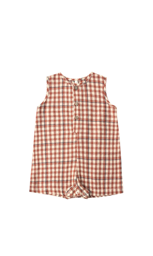 Rylee + Cru - Maverick Romper - Poppy Gingham